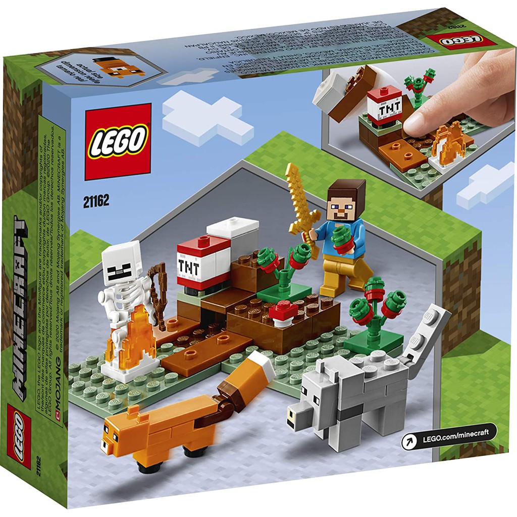 21162 LEGO Minecraft The Taiga Adventure - Cuộc phiêu lưu của Steve và Skeleton