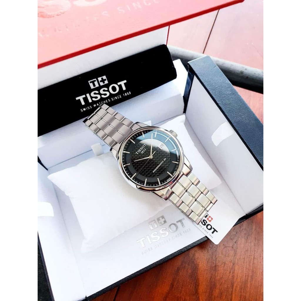 Đồng hồ đeo tay cao cấp nam Tissot Luxury Powermatic 80 Black