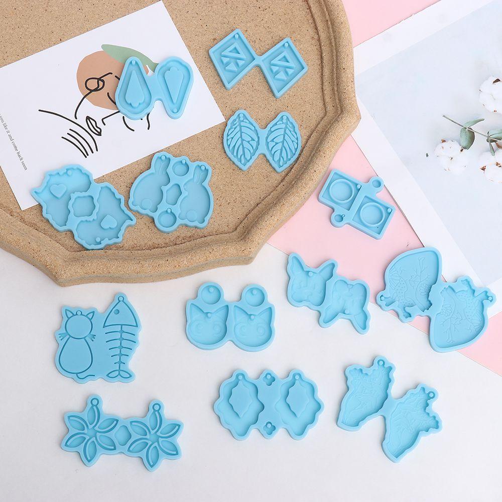 Khuôn Silicone Làm Bông Tai DIY Hình Học Tiện Dụng