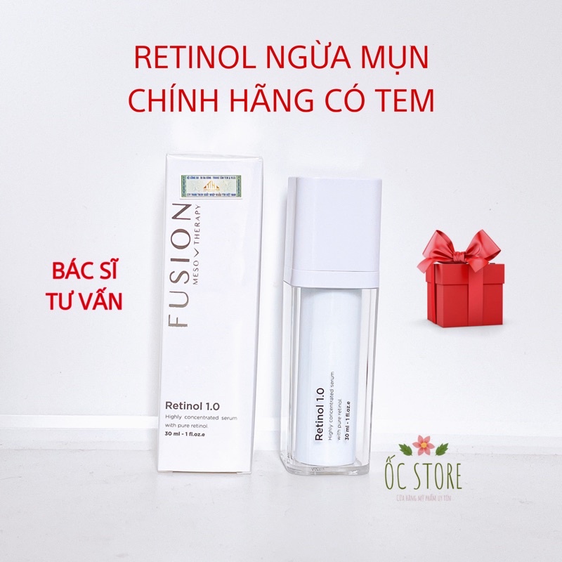 [Mã 253FMCGSALE giảm 8% đơn 500K] Retinol Fusion 1.0 30ml Giảm Mụn Ngừa Lão Hoá