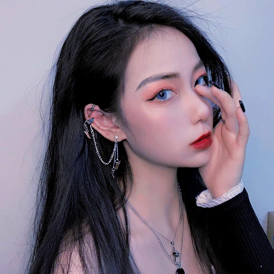 Kẹp tai cánh bướm nối thả phong cách Hàn Quốc Unisex