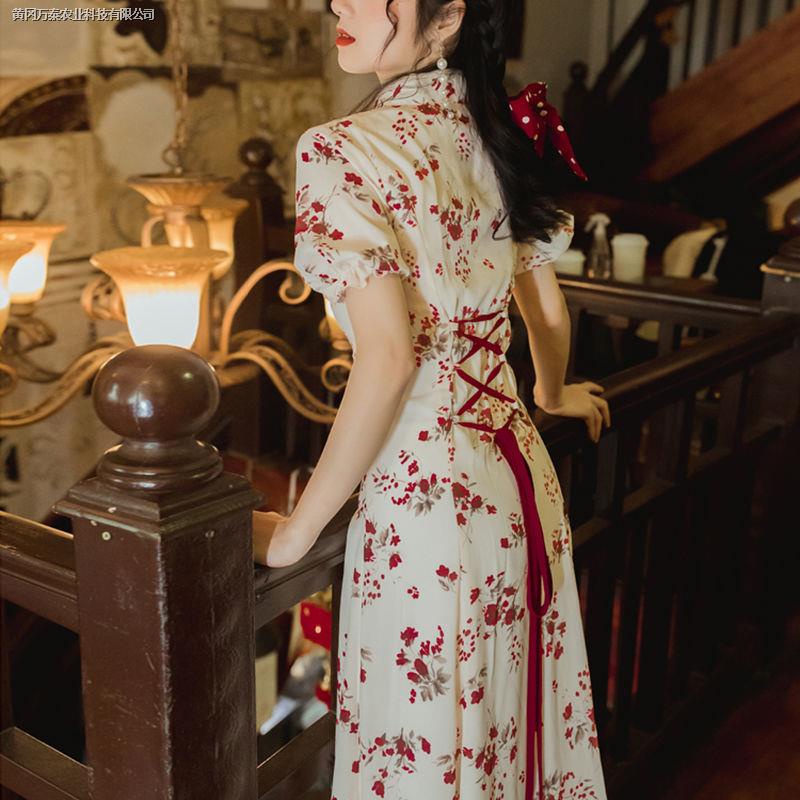 Đầm Sườn Xám Cách Tân Phong Cách Retro Thời Trang Mùa Hè Dành Cho Nữ