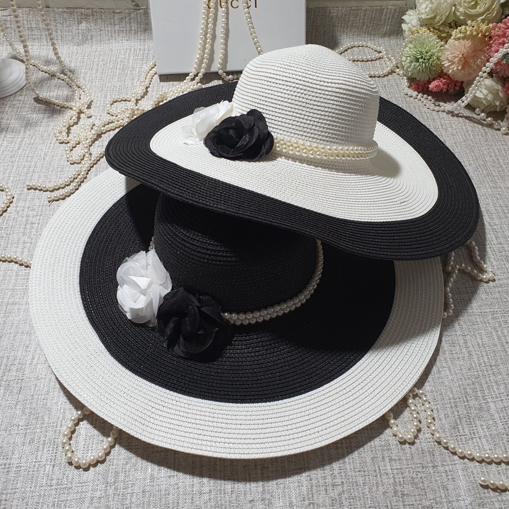 Mũ Cói thời trang đi biển Vành Rộng sang chảnh (giá sỉ)