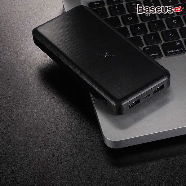 Pin sạc dự phòng không dây Baseus M36 10,000mAh, 2.1A, 5W Qi Wireless Charger, LED