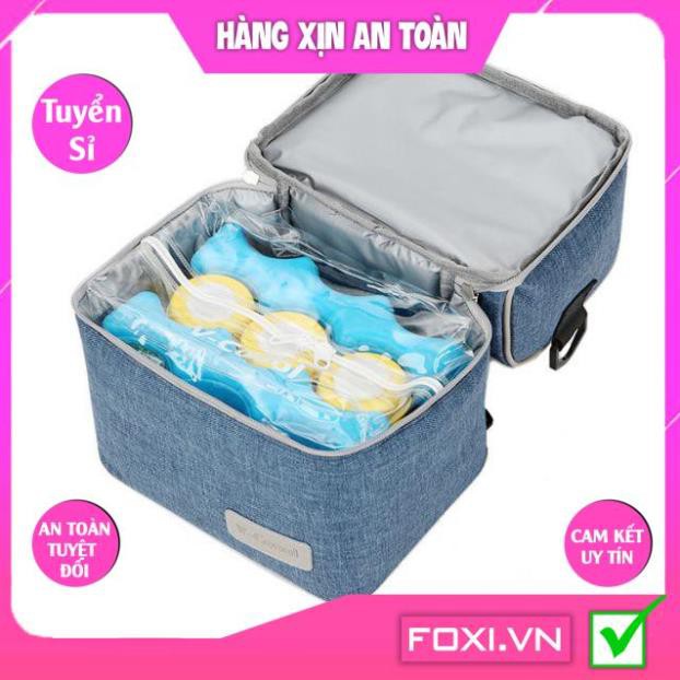 Ba lô-balo bỉm sữa Vcool giữ nhiệt bảo quản sữa mẹ lâu-giữ nguyên vẹn chất lượng-chống thấm tuyệt đối-dùng đi xa-2 ngăn