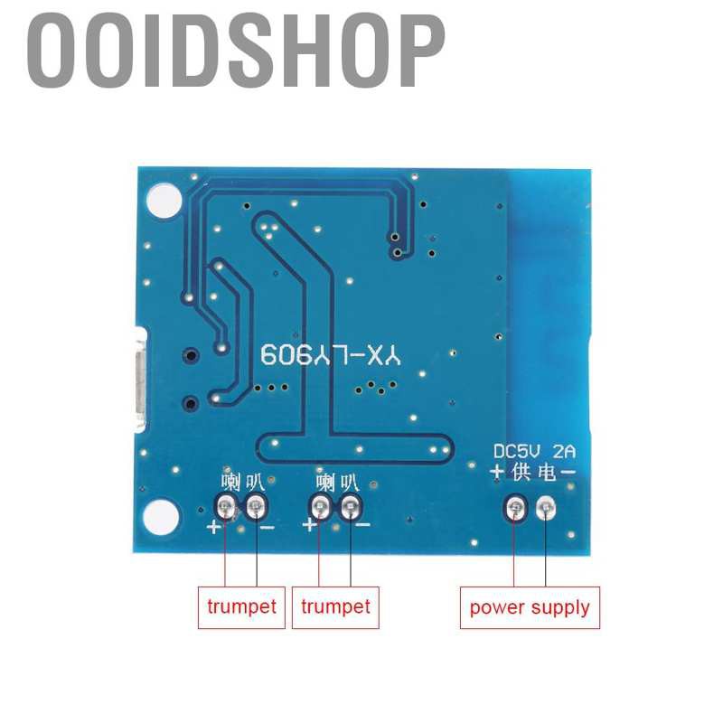 Bảng mạch khuếch đại âm thanh bluetooth kỹ thuật số kênh kép 5w + dc 5v 2a