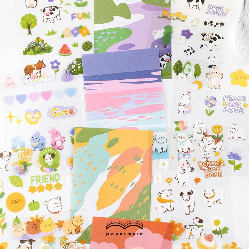 Nhãn dán trang trí hình hoạt hình đáng yêu