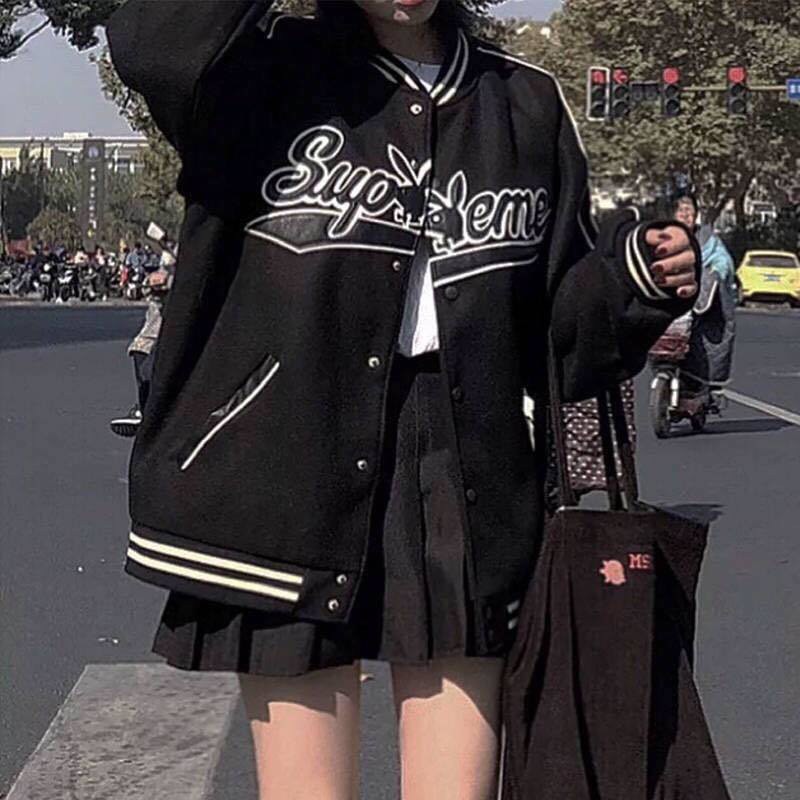 ÁO KHOÁC BOMBER CÚC BẤM KIỂU DÁNG ÁO BOMBER NAM NỮ ĐEN UNISEX GIÁ RẺ | BigBuy360 - bigbuy360.vn