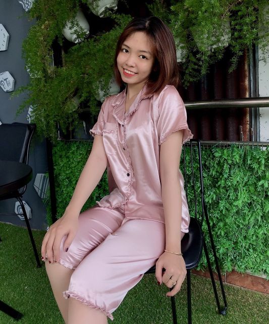 Đồ bộ phi lụa bèo lửng có túi quần | BigBuy360 - bigbuy360.vn