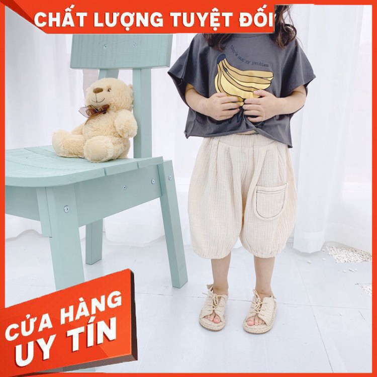 bỏ 2 màu - Quần ngắn đũi alibaba bé trai bé gái