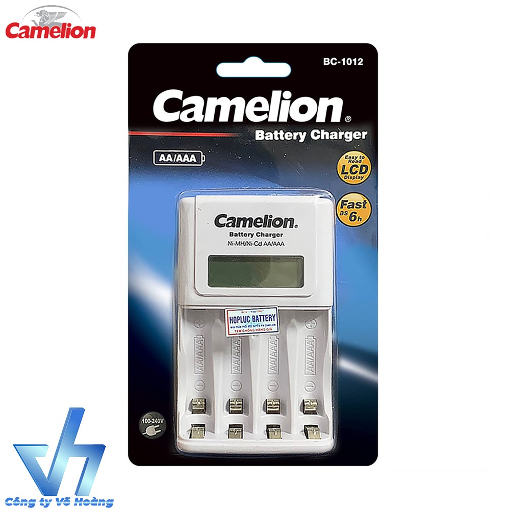 Sạc Camelion 1012 kèm 2 pin AA 2700mAh mẫu mới, tự ngắt sạc