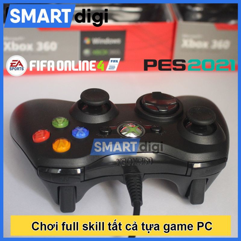 Tay cầm Xbox 360 có dây full box có rung - Tay cầm chơi game PC, Laptop cực tối ưu, chơi full skill FO4, PES | BigBuy360 - bigbuy360.vn