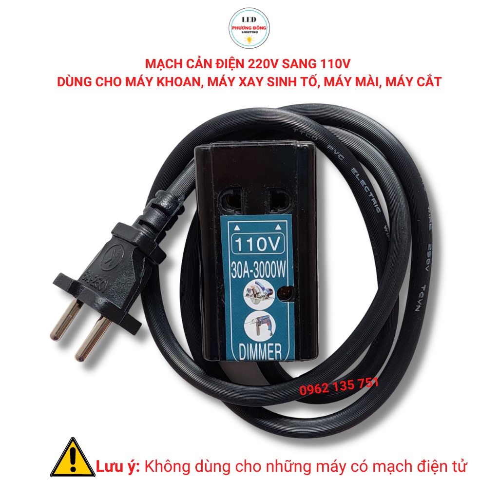 Mạch Cản Điện 3000w từ 220v sang 110v Chuyên dùng cho máy hàn, máy xay sinh tố