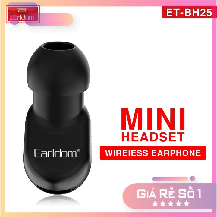 - Tai Nghe Bluetooth (1 Tai) Chính Hãng Earldom ET-BH25 Nhỏ Gọn Ôm Sát Vành Tai Âm Thanh Cực Kỳ Sắc Nét