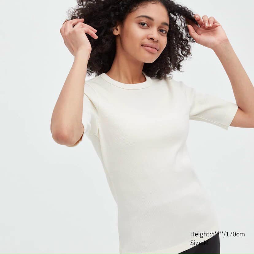 Áo thun gân tay lỡ cho mùa thu đông - sẵn 06 màu