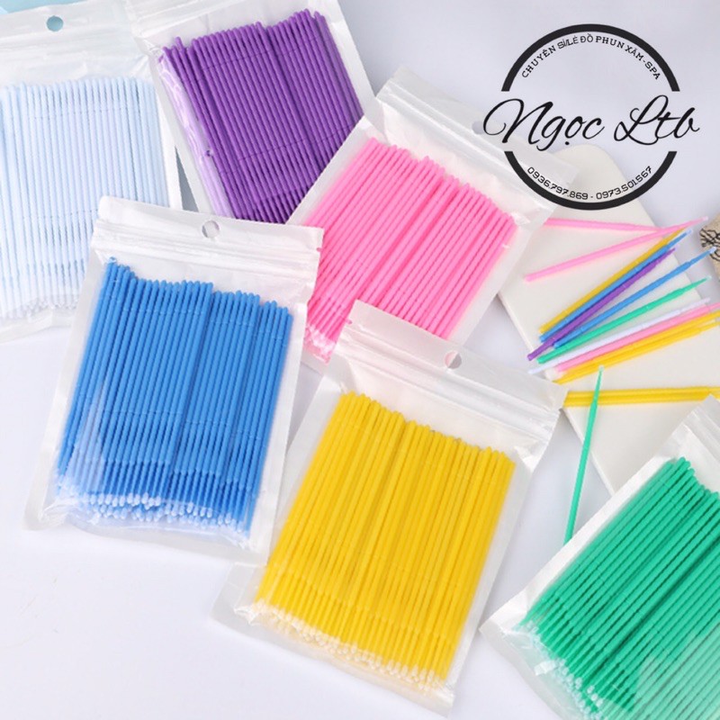 Tăm bông phun xăm/ nối mi