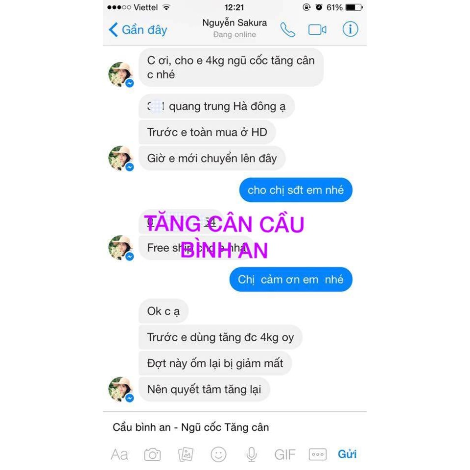 NGŨ CỐC TĂNG CÂN TĂNG SIZE VÒNG 1 TỰ NHIÊN