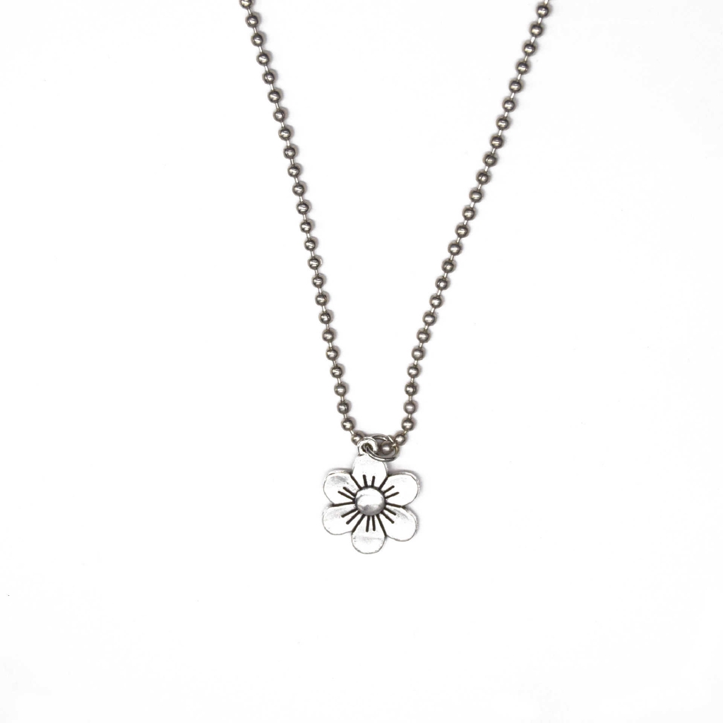 Vòng cổ chuỗi hạt tròn 22137 mặt hoa anh đào thời trang phong cách Hyuna hiphop cá tính