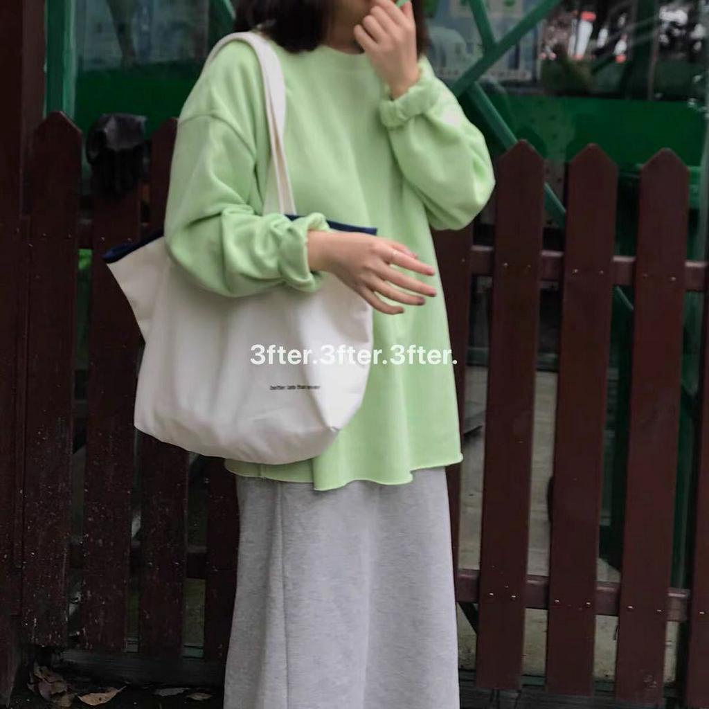 Túi Vải Ngăn Rộng Phong Cách Hàn Quốc