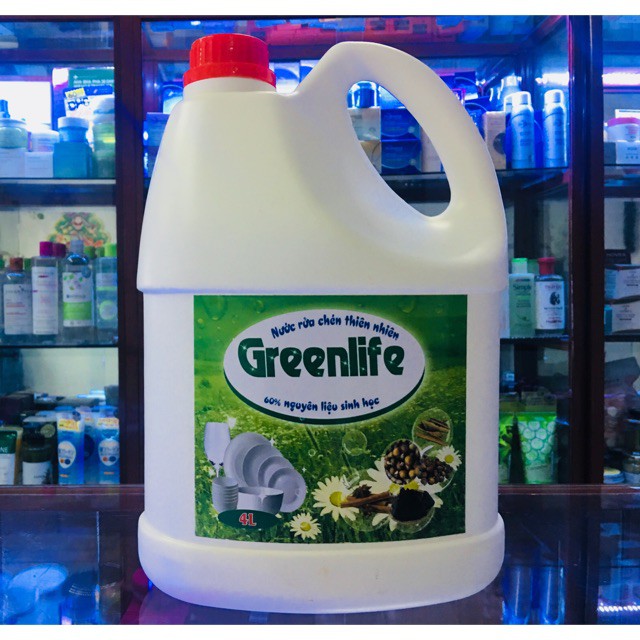 Nước rửa chén GreenLife 4 lít 🔹Hương quế 60%🔹