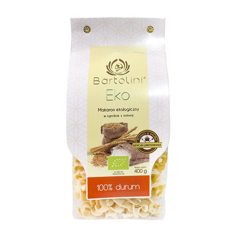 Nui rau củ, Nui ăn dặm cho bé, Mì nui xoắn hữu cơ Bartolini 400g-Khoaibaby