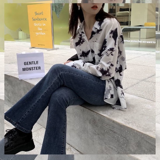 IMAODOU Quần jean dài ống loe co giãn tốt thời trang xuân hè cho nữ | BigBuy360 - bigbuy360.vn