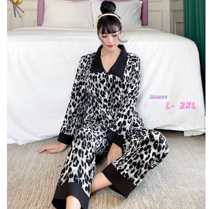 Bộ Pijama Dài Tay Cho Nữ - Đồ Ngủ Lụa Mango Cao Cấp Hàng Có Đủ SizeGiảm 10K Đơn 200K