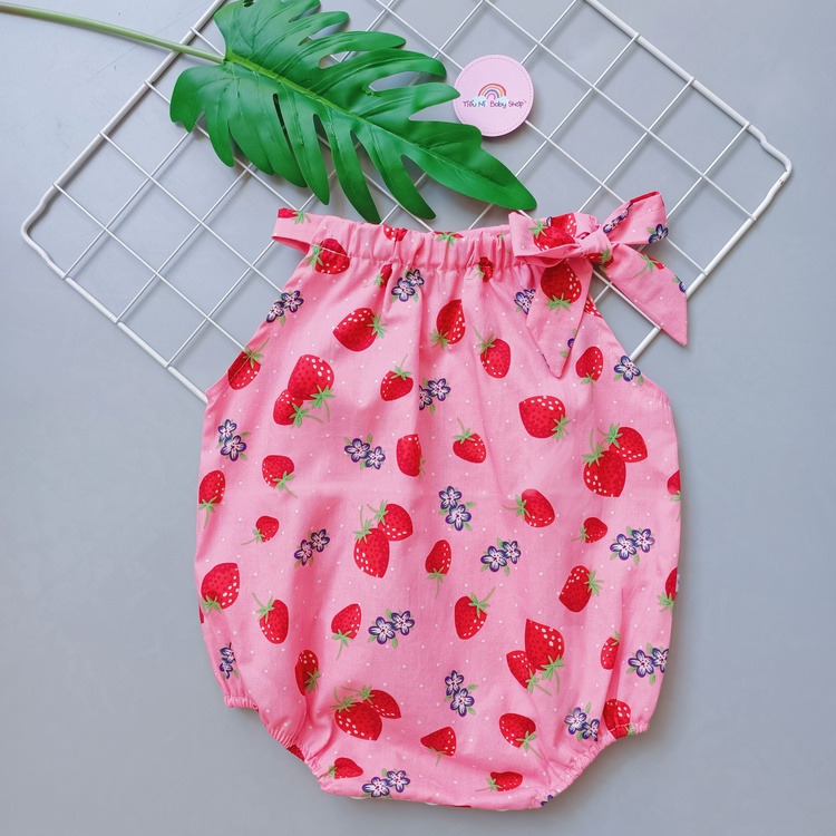 Body liền thân 2 dây mùa hè cho bé sơ sinh 3-12kg