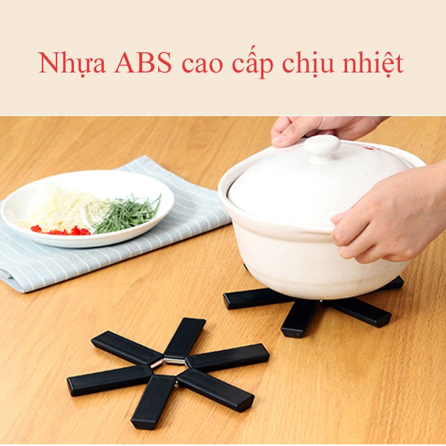 Tấm Miếng Kê Nồi Nhựa ABS Cao Cấp Chịu Nhiệt Có Thể Gấp Gọn