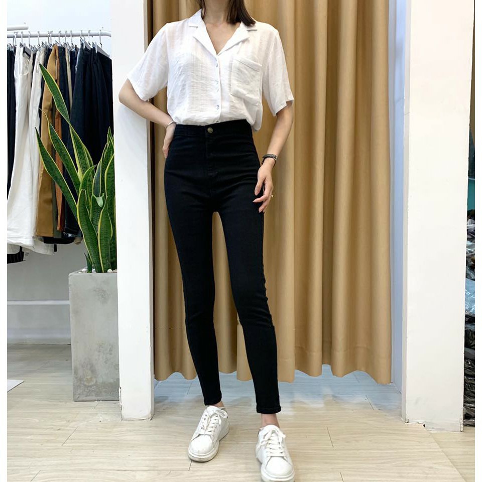 [Mã WASTUP giảm 10% tối đa 30K đơn 99K] [Rẻ Vô Địch] Quần Jean Skinny Nữ Lưng cao Không Túi Trắng Và Đen - 140 | BigBuy360 - bigbuy360.vn