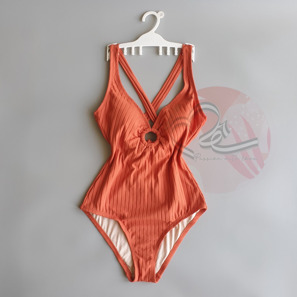 Bộ bơi một mảnh cam gân Kona Sol xuất khẩu Mỹ