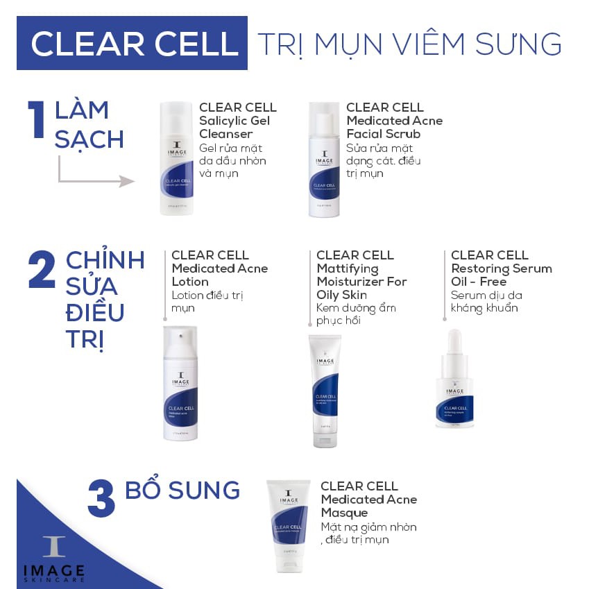 [HÀNG NHẬP KHẨU] Gel Rửa Mặt Sạch Nhờn, Ngừa Mụn Chống Lão Hóa Image Skincare Clear Cell Salicylic Gel Cleanser 177ml