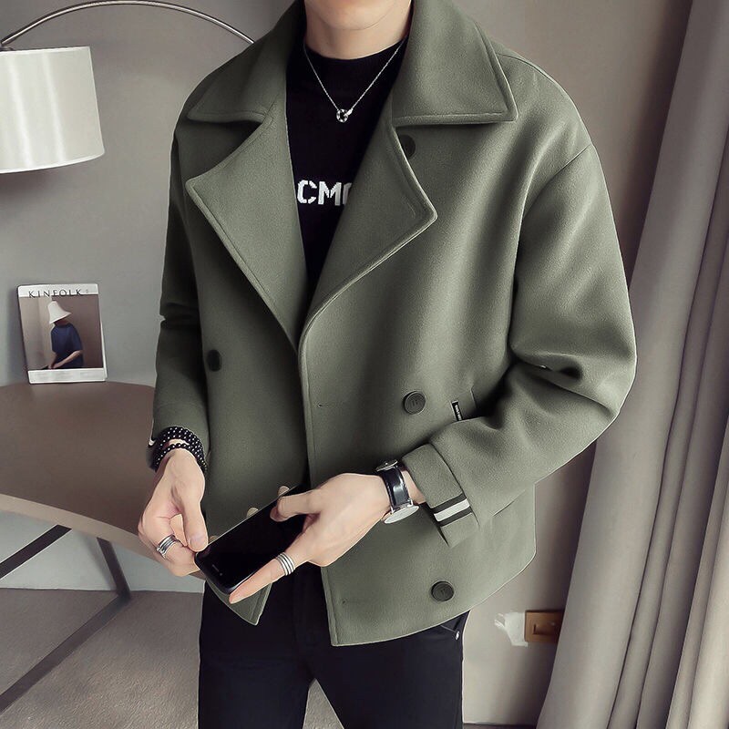 Áo Khoác Dạ Nam Dáng Ngắn Phong Cách Soái Ka Hàn Quốc - HÀNG MỚI VỀ