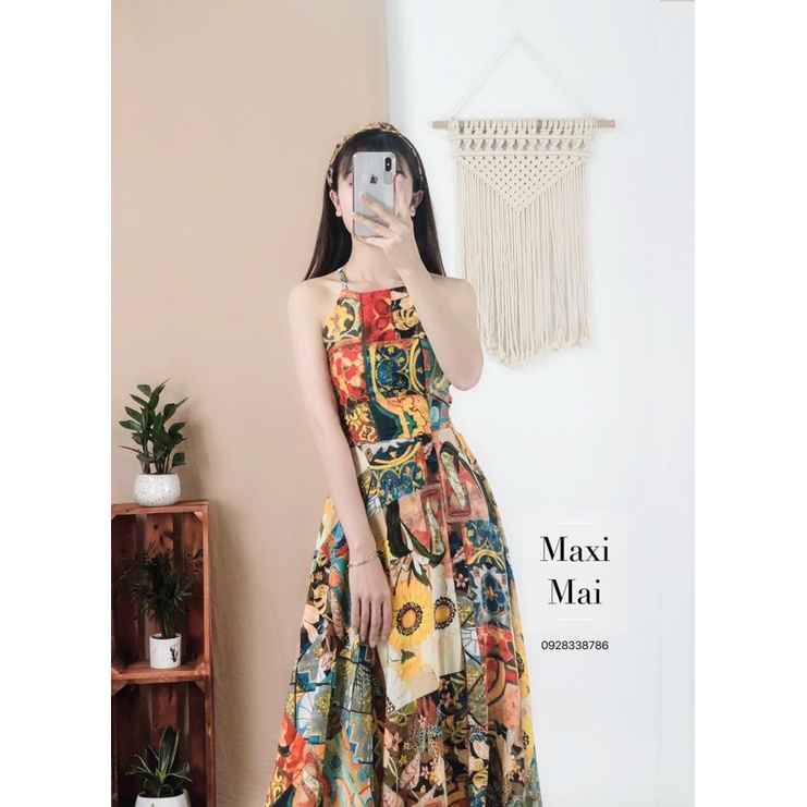 (MẪU MỚI) MẪU HOT MAXI NỮ HAI DÂY THỔ CẨM DÂY ĐAN LƯNG QUYẾN RŨ ĐI BIỂN SIÊU HOT HHP FASHION