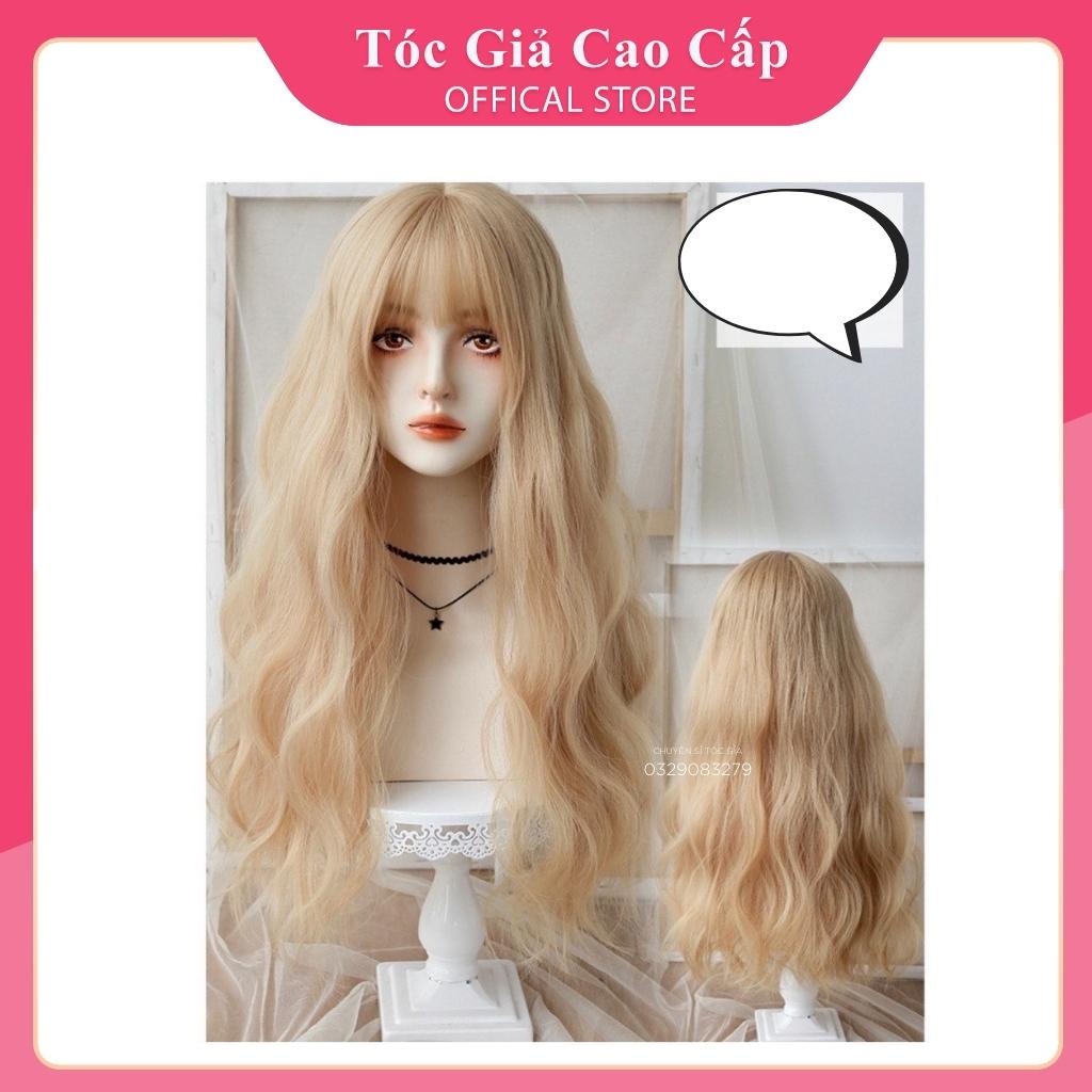 Tóc giả nữ ❤️FREESHIP❤️ Tóc giả cả đầu xoăn 3 trục omber xám, 8102k
