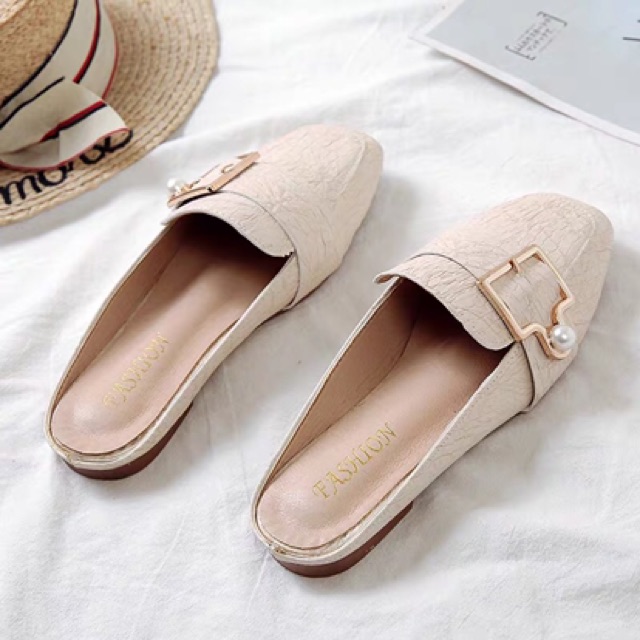 Sục hài da sần đế êm siêu nhẹ 2cm