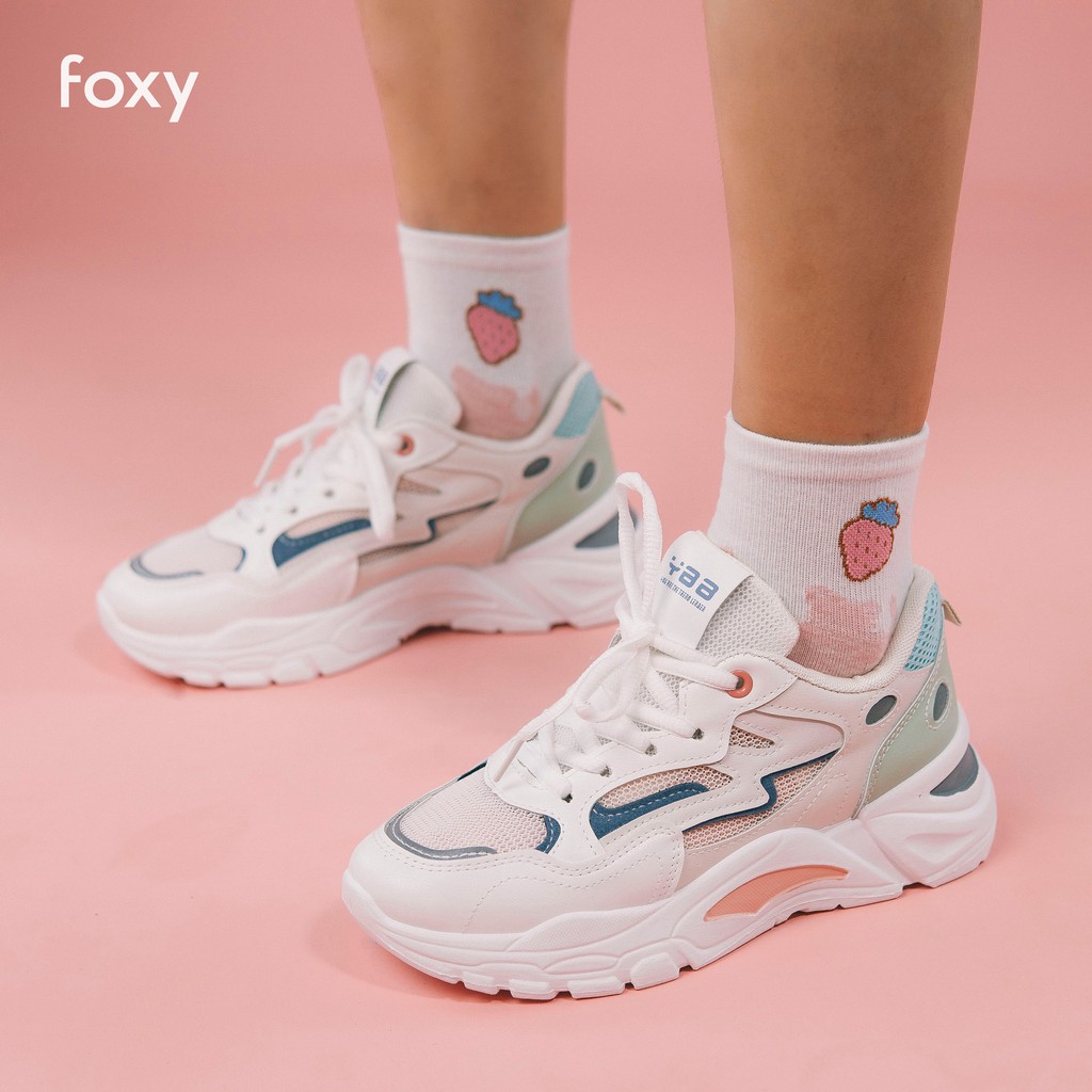 Giày Thể Thao Sneaker Nữ FOXY Form Cá Tính Đế Tăng Chiều Cao Phối Màu Hàn Quốc - FOX008