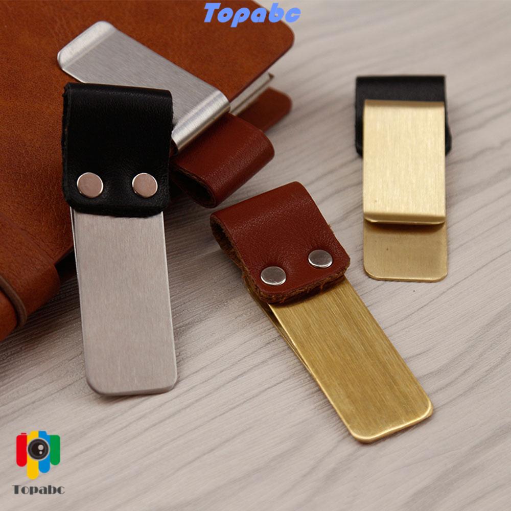 Kẹp Tài Liệu Bằng Thép Không Gỉ Và Da Tiện Dụng Cho Văn Phòng