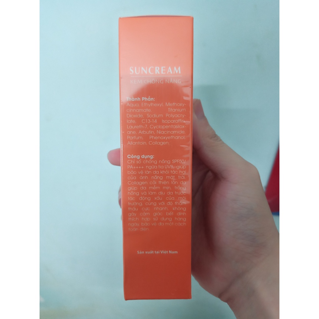 Kem Chống Nắng Sáng Da SunCream Mh Beauty Spa - Chống nắng SPF 50/A+++ Ngừa tia UV TG Store Comis