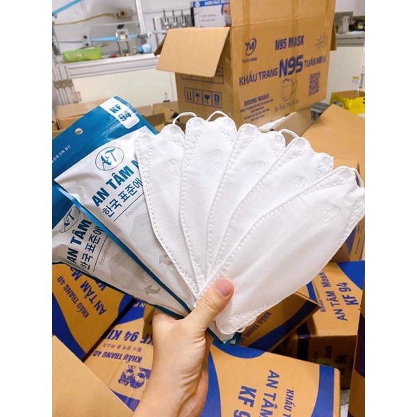 [Mã Cosday859 - 10% Đơn 150K] 1 Thùng Khẩu Trang Kháng Khuẩn Kf94 An Tâm (300 Chiếc)