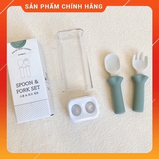 Set thìa dĩa SIlicone Bluemama nội đìa Hàn