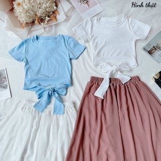Sét Bộ Áo Cột Eo & Chân Váy Siêu Cute
