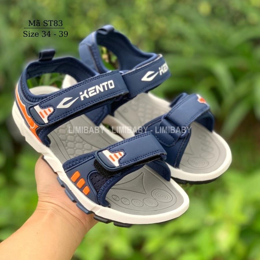 Sandal bé trai quai ngang thể thao năng động và cá tính hãng Kento cho trẻ em học sinh tiểu trung học 7 - 12 tuổi ST83