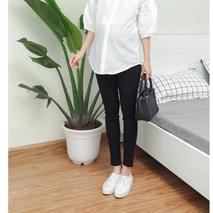 Quần bầu cạp chéo cotton cao cấp co giãn dáng công sở