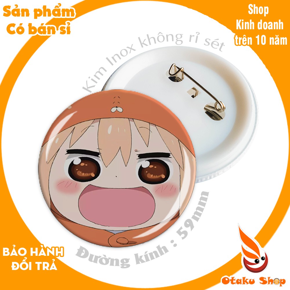 Huy hiệu anime Hắc Quản Gia-kuroshitsuji, Lớp Học Ám Sát Assassination Classroom,Linh Hồn Bạc Gintama,Umaru