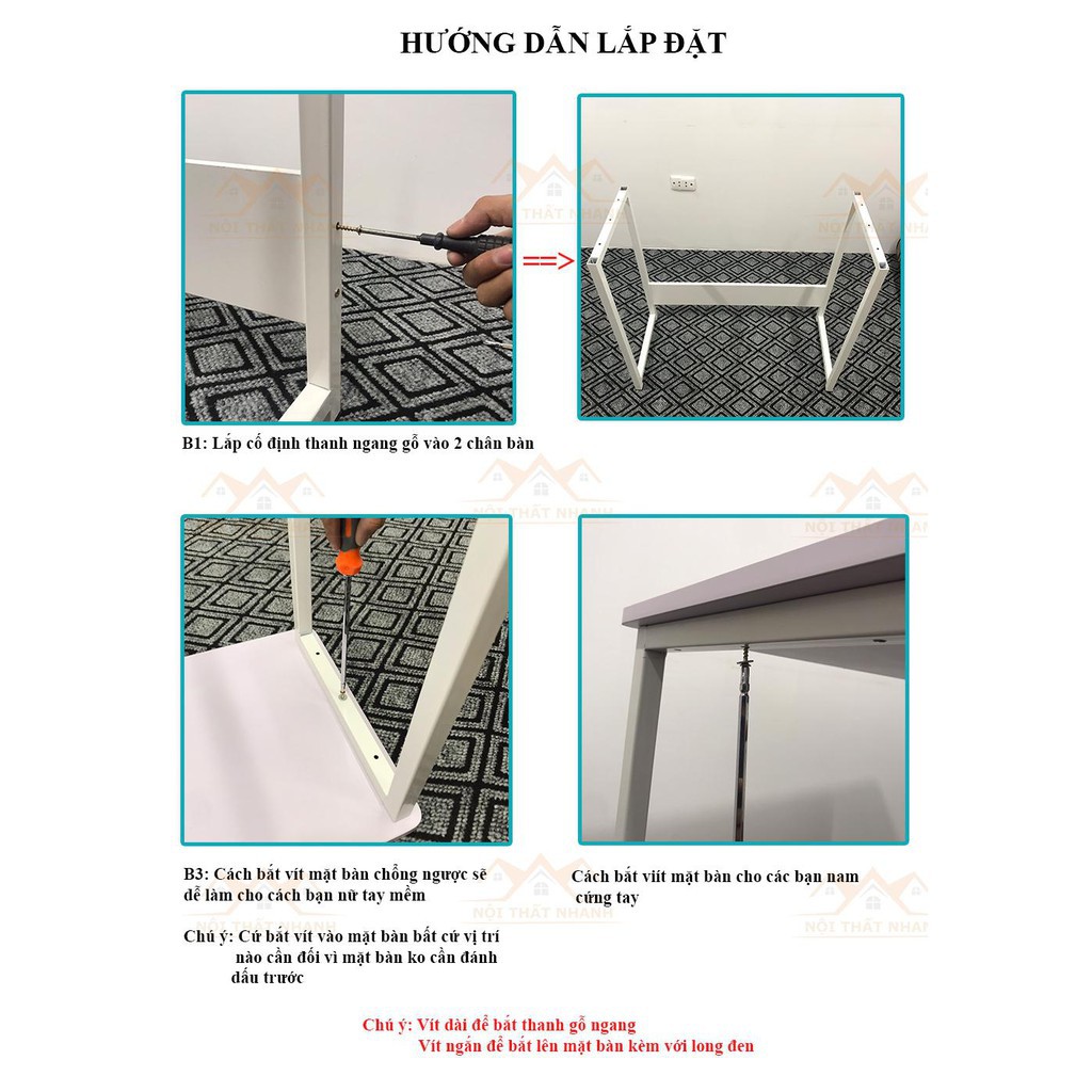 [ COMBO ] Bàn làm việc, học tập kiểu hàn kèm ghế Eames full phụ kiện lắp đặt. | BigBuy360 - bigbuy360.vn