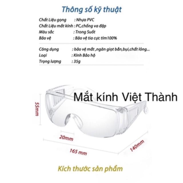 Kính hot trend bản to UNISEX siêu chất kính chống bụi gió bảo hộ | BigBuy360 - bigbuy360.vn