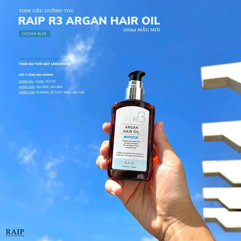 Dầu Dưỡng Phục Hồi Tóc R3 Argan Hair Oil Raip - 100ml