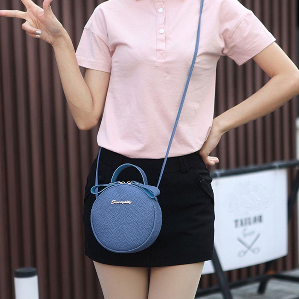 Túi Đeo Chéo Hình Tròn Màu Sắc Ngọt Ngào Thời Trang