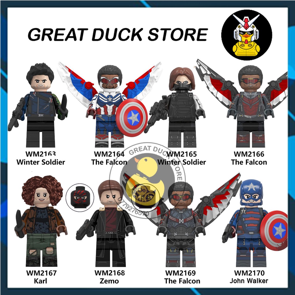 WM6117 Minifigures Mô Hình Siêu Anh Hùng Đồ Chơi Lắp Ráp Super Hero Bucky Captain America Winter Soldier Zemo Falcon